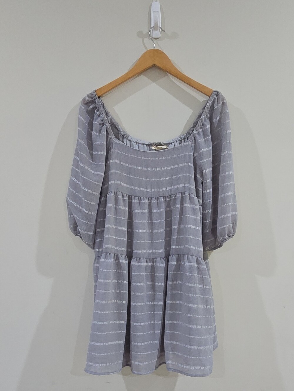 Boho Mini Dress With Sleeves M